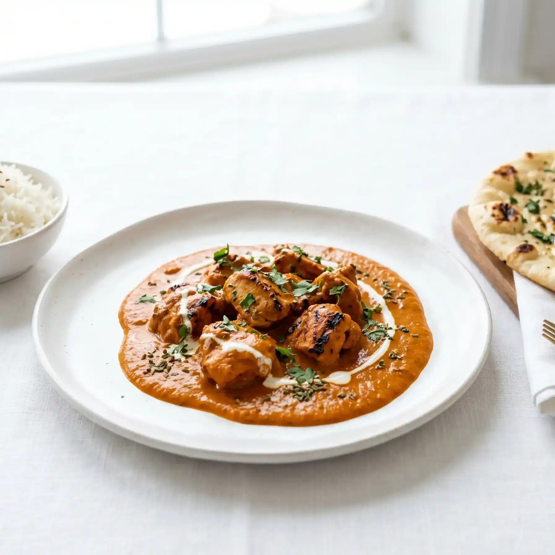 NaanZaa - Butter Chicken — Experience the ultimate fusion with our Butter Chicken NaanZaa at Dum N Grill Frisco, Frisco